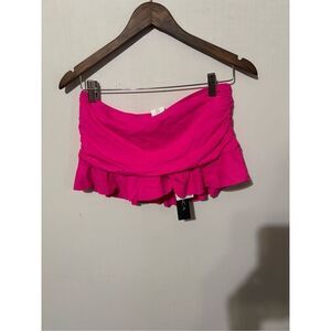 Brand New La Blanca Women's Size 6 Ruffled Swim Skort Bottom Swimwear Pop Pink